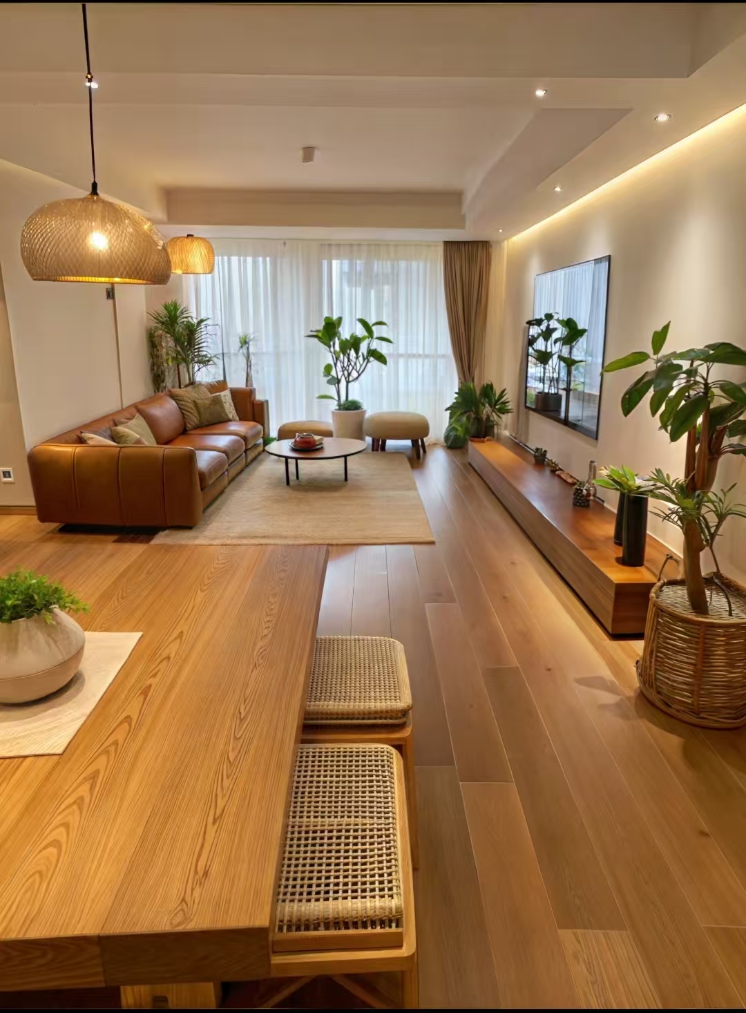 Casa sognante in stile di legno naturale